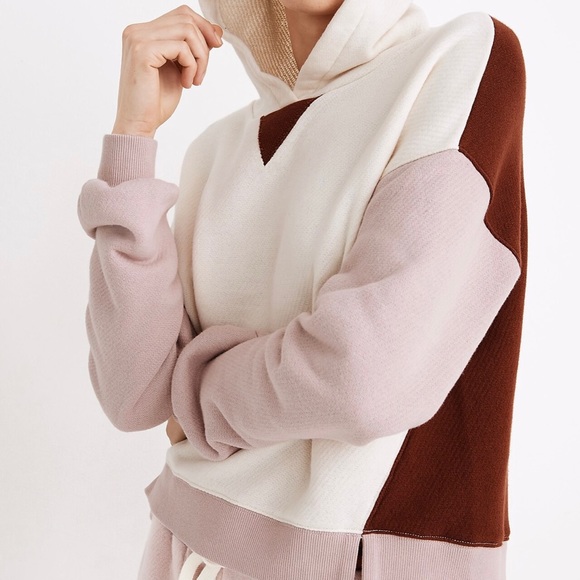 🎉HOST PICK🎉 MWL Madewell Airyterry Hoodie Sweatshirt in Colorblock XL - Picture 3 of 14